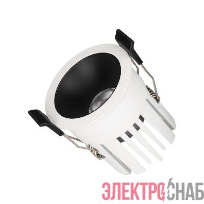 Светильник светодиодный MS-ATLAS-BUILT-R58-10W Warm3000 (WH-BK 35 deg 230В) IP20 металл Arlight 035454(1)