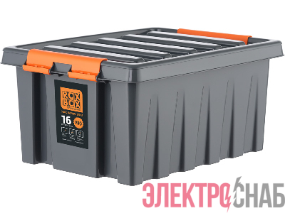 Ящик 415х300х190 мм с крышкой и клипсами PRO,  антрацит Rox Box PRO 16 Rox Box PRO 16