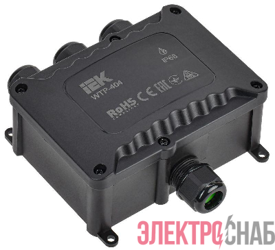Коробка распределительная герметичная WTP-404 4 ввода IP68 IEK UWB10-O-450-41-04-68