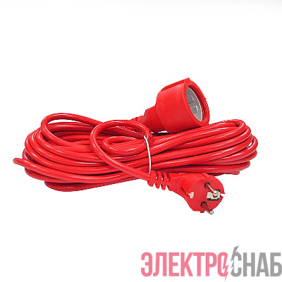 Удлинитель-шнур 1х10м с заземл. 16А IP20 3.5кВт ПВС 3х1.5 DOMTOK 2496