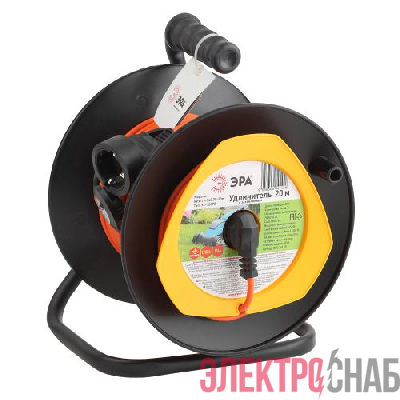 Удлинитель на пластик. катушке 1х20м с заземл. 6А IP44 RPx-1e-3х0.75-20m ПВС 3х0.75 Эра Б0043045