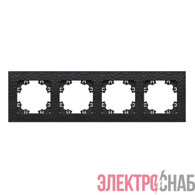 Рамка 4-м Афина фактурная универс. графит Universal A10046-Gr