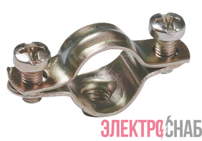 Скоба металлическая двухкомпонентная d10-11 для жестких труб IEK CMA12-10-100