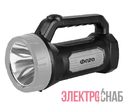 Фонарь-прожектор аккумуляторный AccuF7-L1W/L16-bk 1Вт 73лм + боков. панель 16х0.5Вт 120лм IP20 аккум. 0.9А.ч черн. ФАZА 5014794