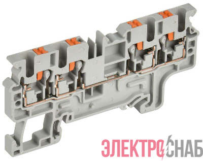 Колодка клеммная CP-MC 4 вывода 2.5кв.мм сер. IEK YCT22-00-4-K03-002
