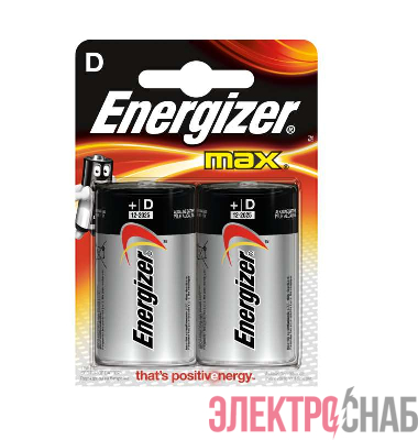 Элемент питания алкалиновый MAX LR20/373 BL2 (2/12/24) (блист.2шт) Energizer 28647