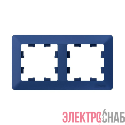 Рамка 2-м AtlasDesign Air аквамарин/дым. черн. SE ATN221102