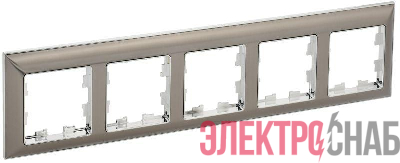 Рамка 5-м BRITE РУ-5-Бр хром/никель IEK BR-M52-12-4-K23
