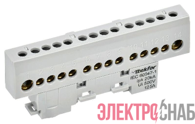 Шина L "фаза" изол. на универс. держ. 8х12-12-Ср TEKFOR IEK TF-NN20-12-KL-K03
