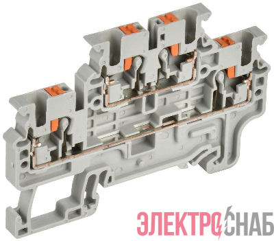 Колодка клеммная CP-ML 2 ур. 2.5кв.мм сер. IEK YCT23-00-2-K03-002