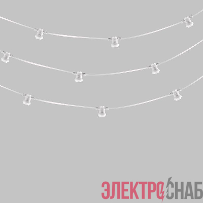 Гирлянда "Белт Лайт" 2жил. 50м шаг 40см 125 патронов E27 IP65 бел. круглый провод Neon-Night 331-242