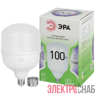 Лампа светодиодная GREEN LINE POWER T140-100W-865-E27/E40 GL 100Вт колокол 6500К свет холод. E27/E40 Эра Б0067055