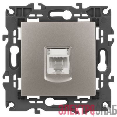 Розетка компьютерная Elegance 14-3107-16 RJ45 титан Эра Б0065764