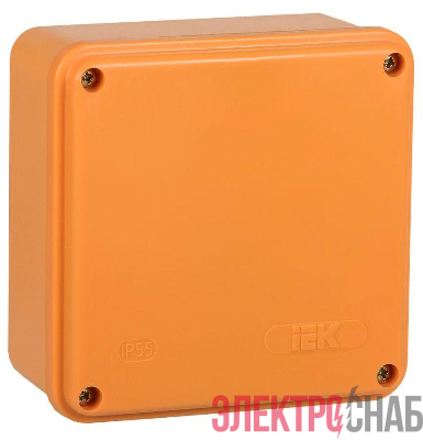 Коробка распаячная огнестойкая ПС 100х100х50 4P 4кв.мм IP44 гладкие стенки IEK UKF20-100-100-050-4-4-09