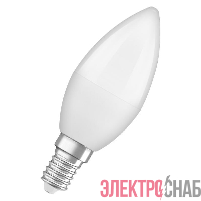 Лампа светодиодная LED Antibacterial 5.5Вт B свеча матовая 4000К нейтр. бел. E14 470лм 220-240В угол пучка 220град. бактерицидн. покрыт. (замена 50Вт) OSRAM 4058075561410