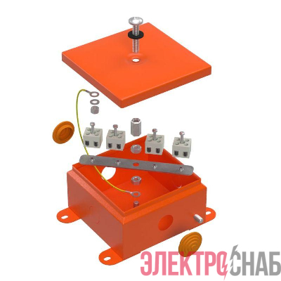 Коробка огнестойкая 110х110х65мм Е15-Е120 метал. Промрукав 70-0360-FR2.5-8