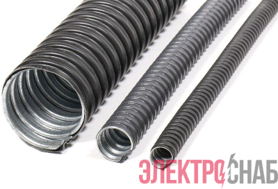 Металлорукав в ПВХ-изоляции Р3-ЦПнг 60 d60мм без протяжки черн. (уп.10м) ГОФРОМАТИК zeta44210