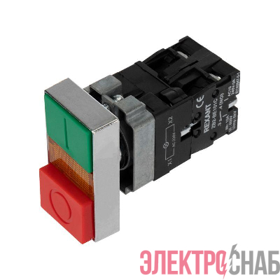 Кнопка LAY5 "I-O" прямоугольная 230 В NO+NC Rexant 36-5541