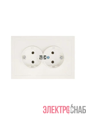 Розетка 2-мест. с/з СП ZIMA IP20 16А ПБТ безвинт. зажим слон. кость LEZARD 704-9000-127BQC