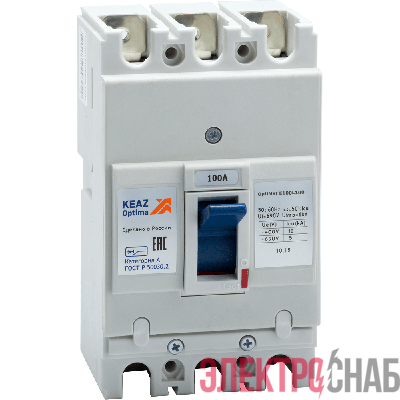 Выключатель автоматический 100А 10кА OptiMat E100L100 УХЛ3 КЭАЗ 100008