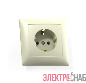 Розетка 1-м СП Селена РС16-370 16А IP20 с заземл. сл. кость Кунцево 8146