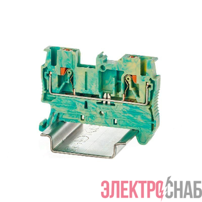 Клемма заземления зажим push-in 2 точки подключения 2.5кв.мм DKC VPR-2.5-PE-YG