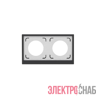 Рамка 2-м KANT IP44 черн. уголь DKC7012944