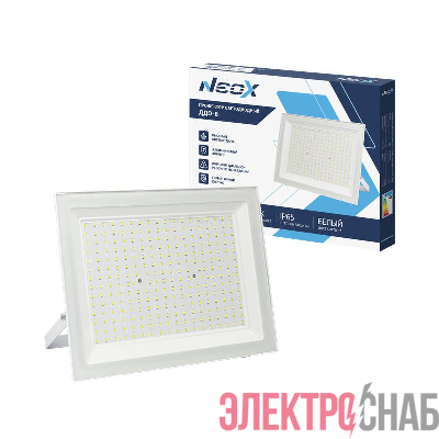 Прожектор светодиодный ДДО-8 200Вт 6500К IP65 20000лм 230В 100лм/Вт бел. NEOX 4690612066691