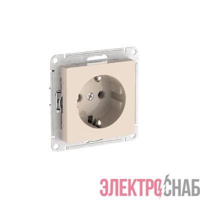 Розетка AtlasDesign 16А с заземл. быстрозажим. клем. механизм беж. SE ATN000243S