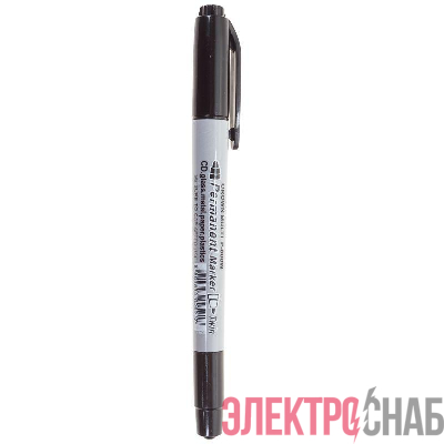 Маркер перманентный двухсторонний "Multi Marker Twin" 2мм/1мм пулевидный черн. Crown 08-8401