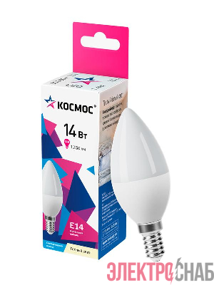 Лампа светодиодная CN 14Вт E14 3000К 1260лм 174-265В КОСМОС LkecLED14wCNE1430