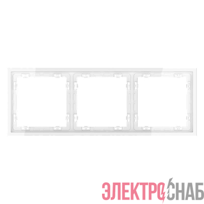 Рамка 3-м S70 пластик. бел. глянцевый Voltum VLS100301