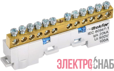 Шина нулевая N изол. на универс. держ. 6х9-12-С TEKFOR IEK TF-NN10-12-KL-K07