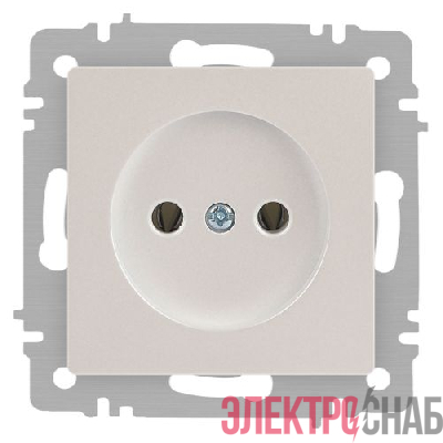 Розетка 1-м СП Accent 6-201-06 16А IP20 250В 2P перламутр. Intro Б0063667