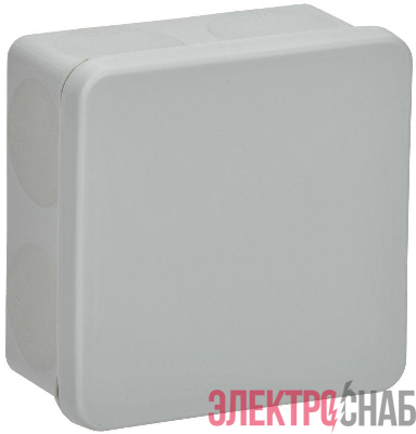 Коробка распаячная ОП КМ42435 80х80х40мм IP67 8 вводов сер. IEK UKO21-080-080-040-K41-66