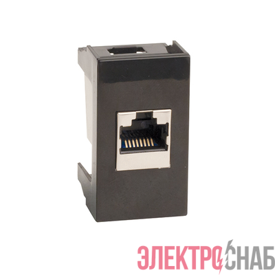 Розетка компьютерная 1-м 1мод. Viva RJ45 кат.6 экранир. черн. DKC 45268