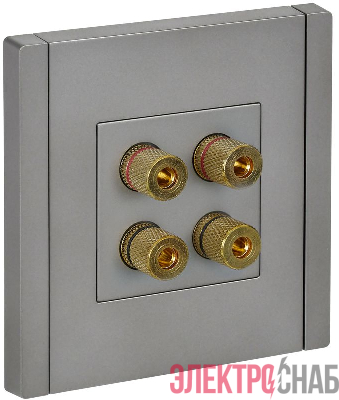 Аудиорозетка 4-м FORTE&PIANO FP539 сталь IEK FP-S40-K46