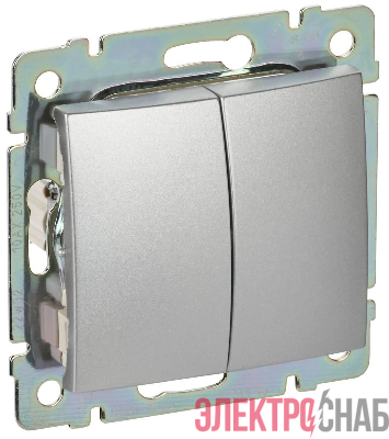 Выключатель 2-кл. СП Valena 10А IP31 механизм алюм. (DIY-упак.) IEK 694337