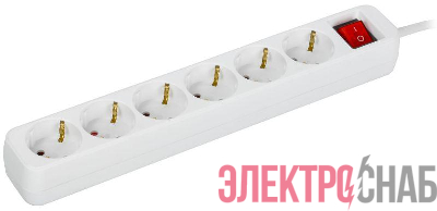 Удлинитель 6х3м 16А У06К ПВС 3х1.5 бел. UMA IEK UM-YP10-16-06-03-ZK-K01