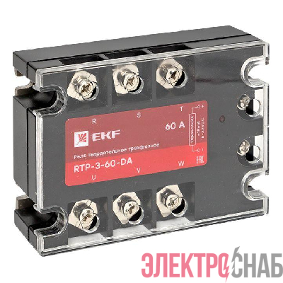 Реле твердотельное трехфазное RTP-60-DA PROxima EKF rtp-3-60-da