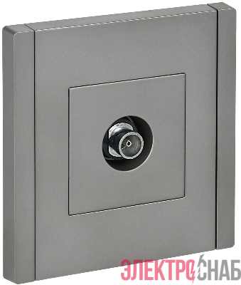 Розетка TV оконечная FORTE&PIANO FP528 сталь IEK FP-A10-O-K46