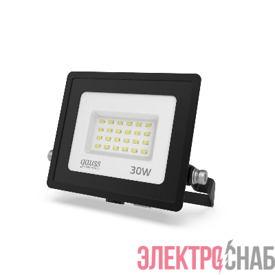 Прожектор светодиодный Elementary 30Вт IP65 6500К 2550лм PROMO G3 черн. GAUSS 613100330P