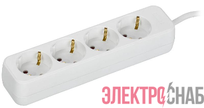 Удлинитель 4х3м 10А У04 ПВС 3х1 бел. UMA IEK UM-YP10-10-04-03-Z-K01