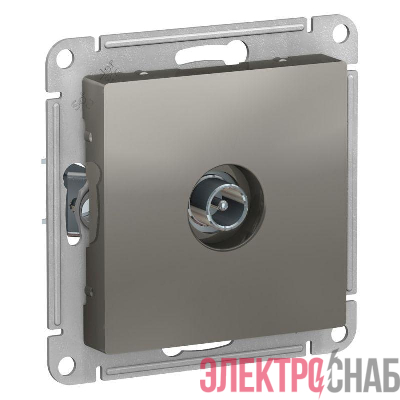 Розетка телевизионная проходная TV AtlasDesign 4дБ механизм сталь SE ATN000992