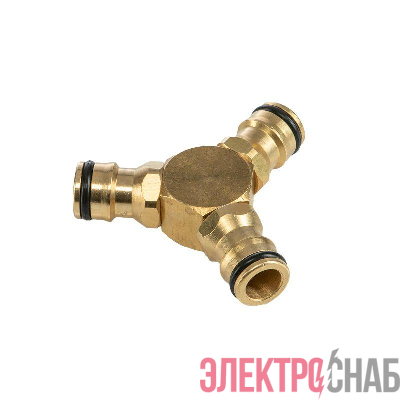 Тройник Y для быстросъемного соединения латунный Профи ЧЕТЫРЕ СЕЗОНА 62-0281-3-F