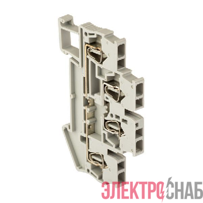 Колодка клеммная ST-4 32А двойн. пружинная 4 вывода сер. EKF plc-jxb-st-4-4-2