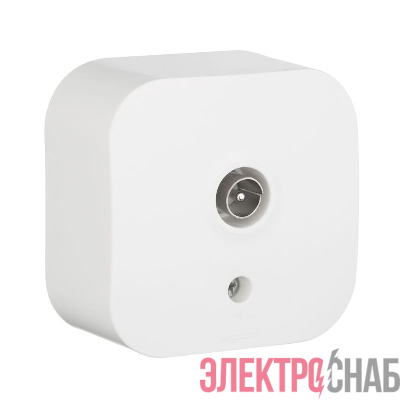 Розетка телевизионная TV 1-м ОП Quteo IP20 с топологией "звезда" бел. IEK 782215