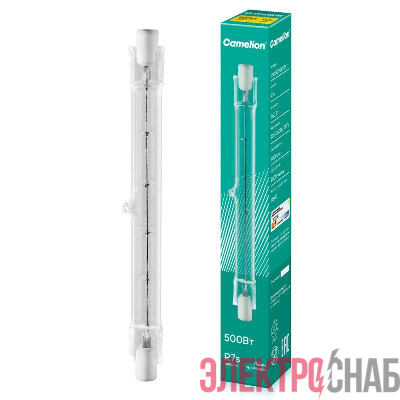 Лампа галогенная J118 500Вт линейная R7s 3000К 240В лин. 118мм Camelion 2937