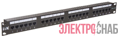 Патч-панель 1U кат.5E UTP 24 порта Dual IDC ITK PP24-1UC5EU-D05