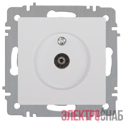 Розетка телевизионная одиночная TV СП Accent 6-301-01 IP20 бел. Intro Б0063601
